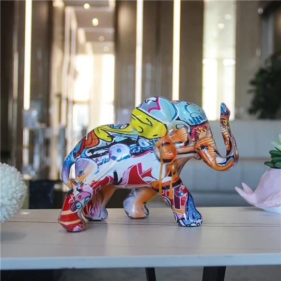 SUGUTEE Elephant Decor, Large Elephant Figurines Statue Home Decor